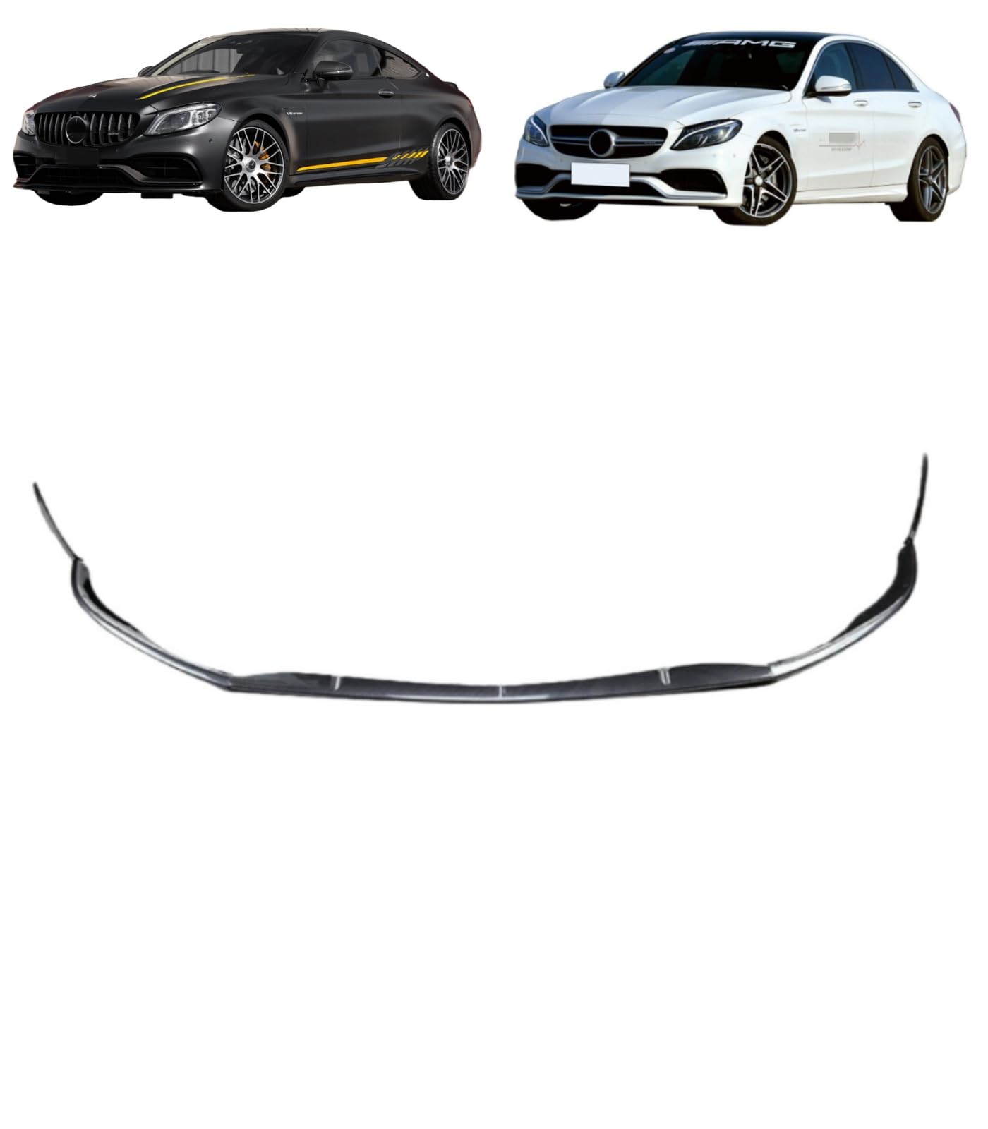 フロントスポイラー リップスポイラー FOR w205 c205 c63 AMG 2015-2022年式専用 外装 カスタム パーツ..