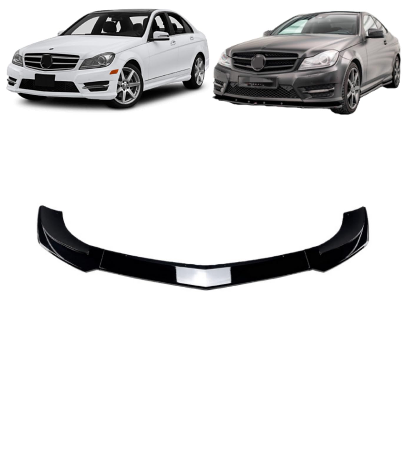 フロントスポイラー リップスポイラー FOR W204 s204 amg 2011-2014年式 専用 外装 カスタム パーツ フ..