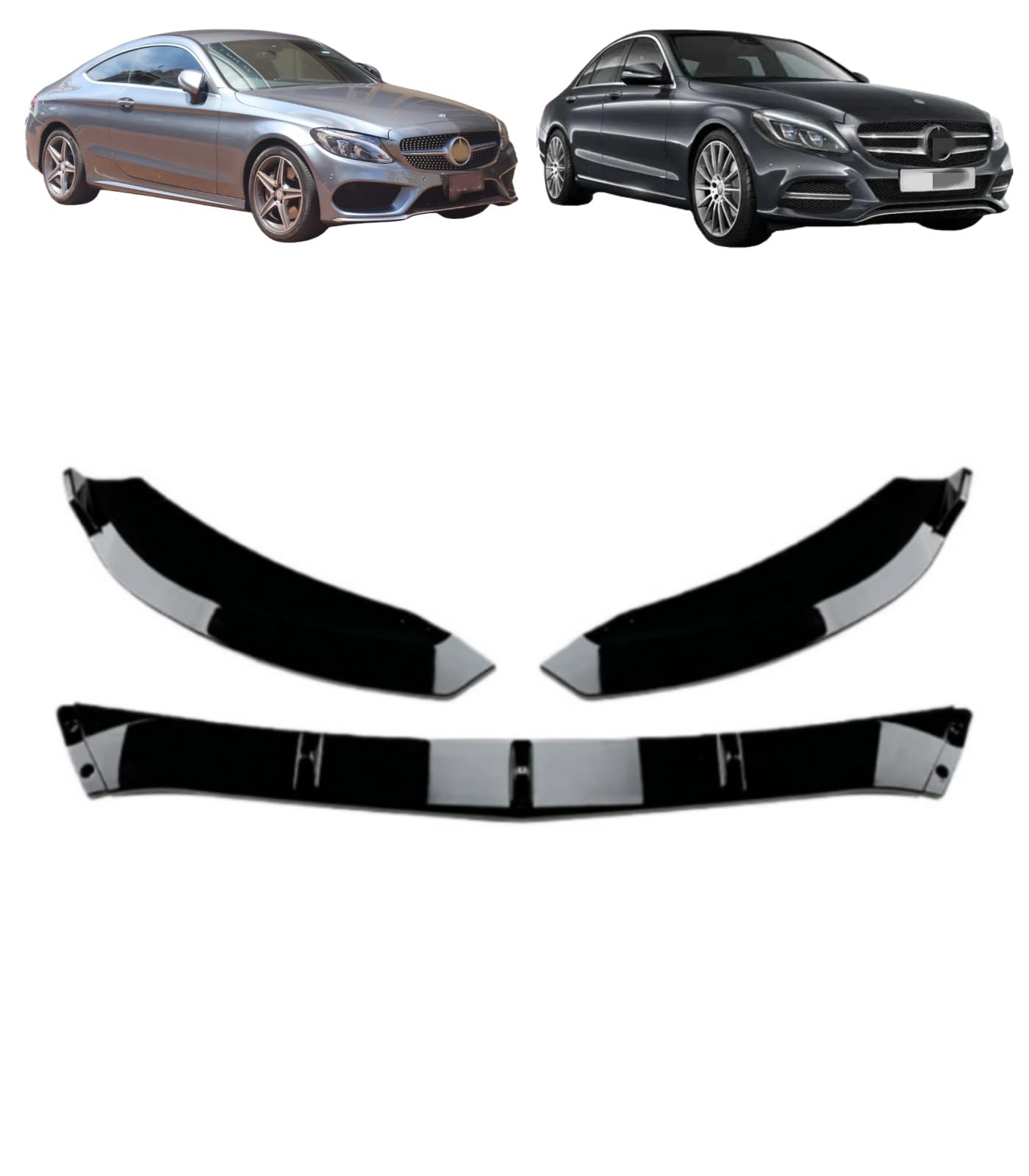 フロントスポイラー リップスポイラー FOR W205 C205 S205 2015-2018年式 専用 外装 カスタム パーツ ..