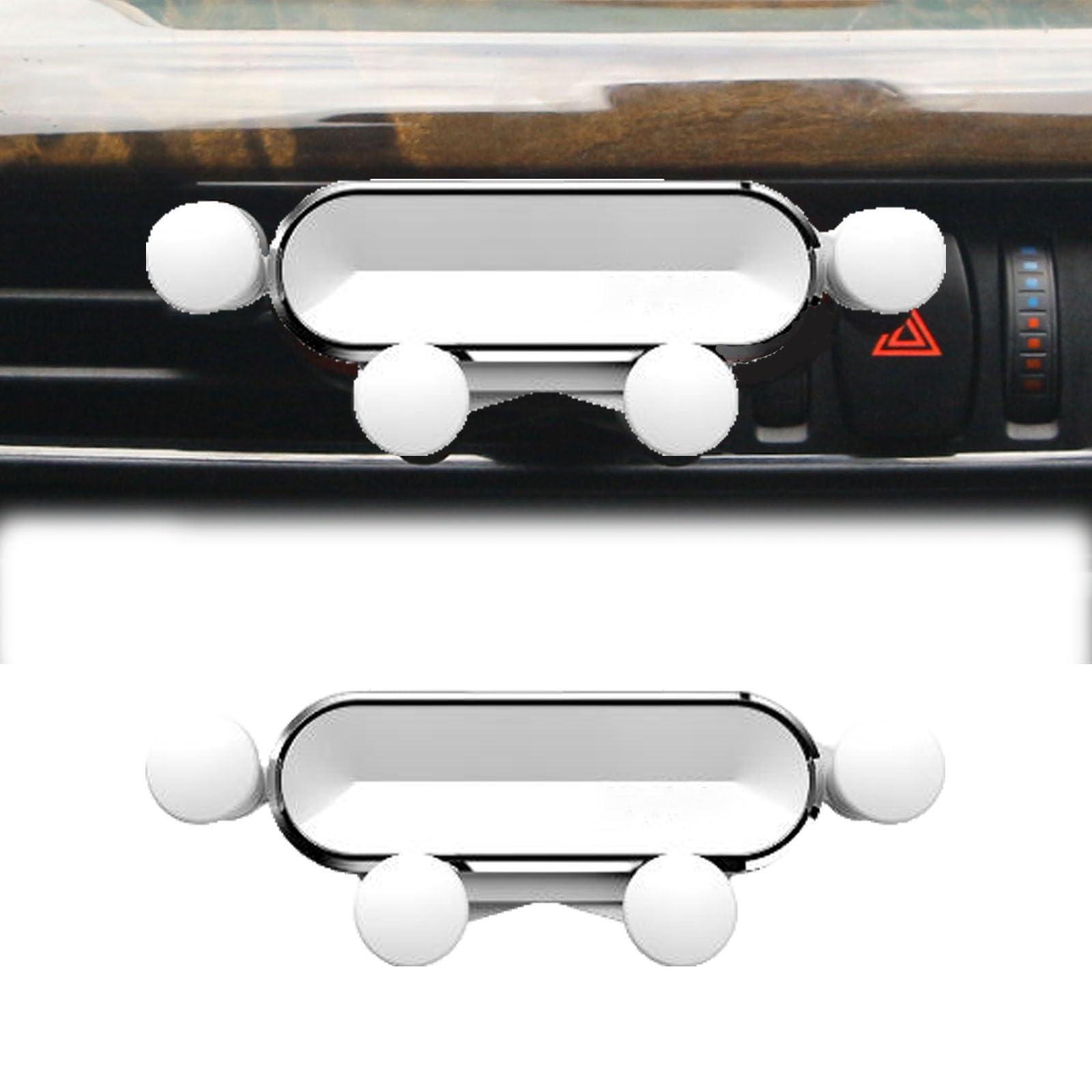 に適用 スバルフォレスターSJ系SJ5/SJG型 スマホホルダー 車 内装パーツ 安定性 自由調節 360度回転 片手操作 取り外し可能 カー用品 自動開閉 携帯ホルダー カウンタートップ 工アコン吹き出し口 簡単なインストール(白)