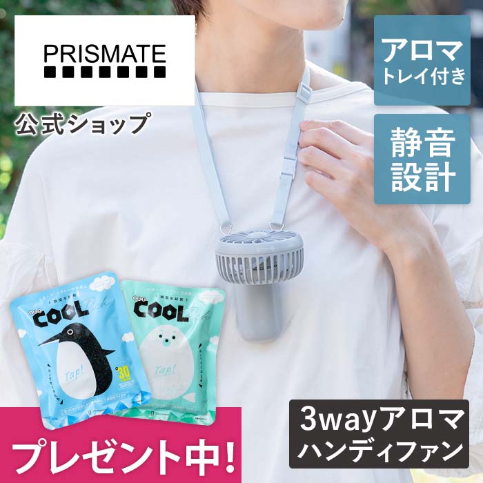 ハンディファン プリズメイト PR-F081 PRISMATE 3段階風量 風量調整 リズム風 静音 卓上扇風機 ミニ スリム コンパクト スタンド アロマ ディフューザー 抗菌 充電式 USB 手持ち扇風機 扇風機 携帯扇風機 USB扇風機