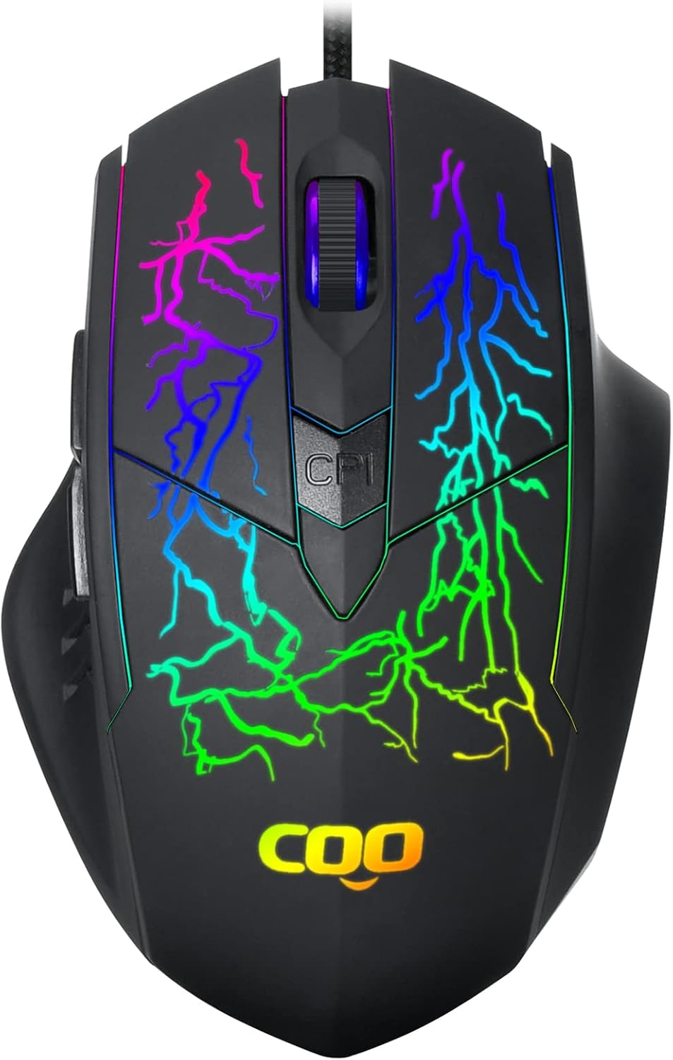 マウス有線 ゲーミングマウス 6ボタン LEDライトマウス バックライトマウス DPIマウス 六段DPI調節 最大6400DPI RGBライト 1680万色 滑り止め設計 マットシェル ゲーム専用に設計