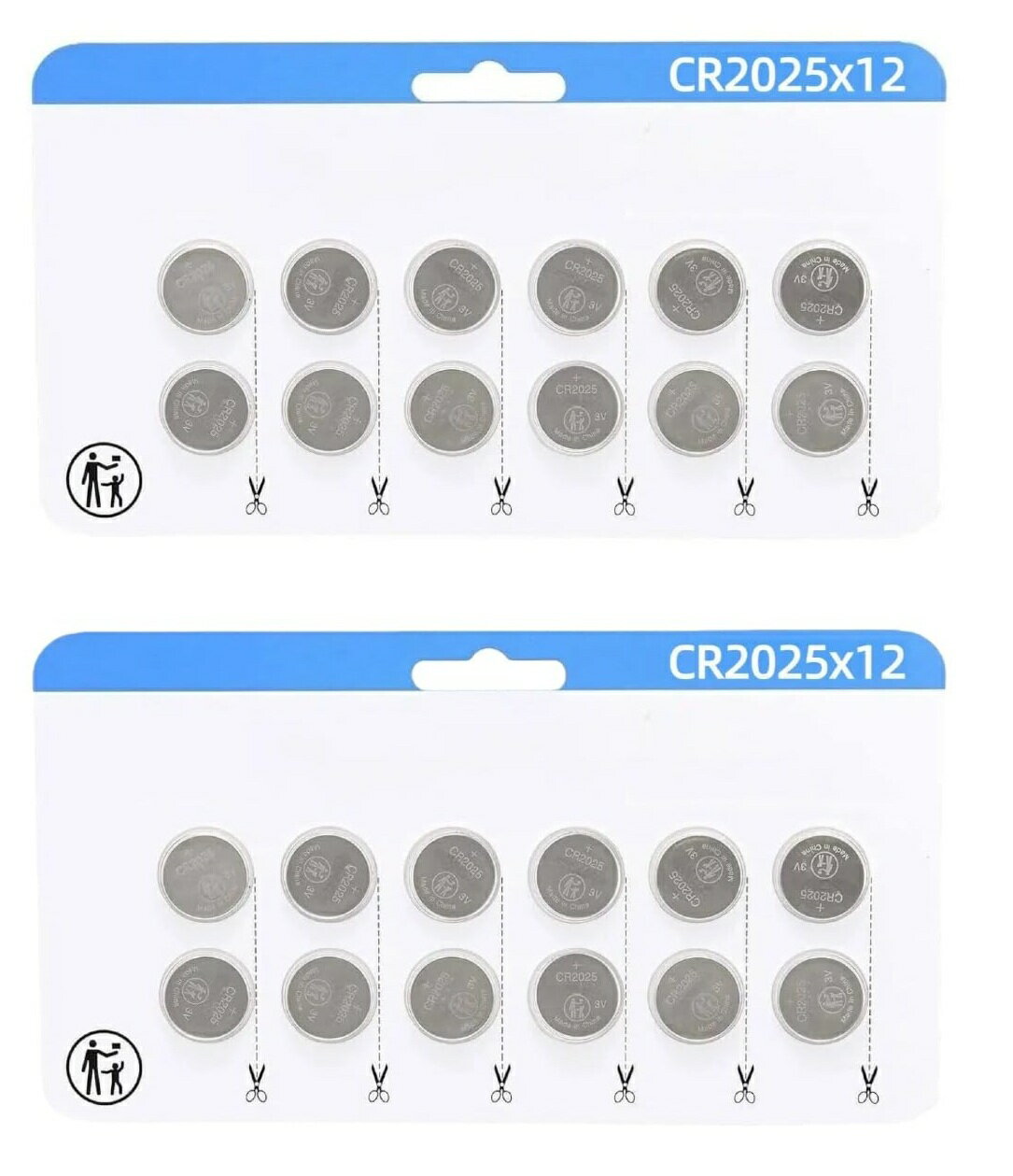 【Amazonベーシック】 コイン形 リチウム電池 CR2025 3ボルト 電力長持ち 水銀不使用 （12/24個セット）