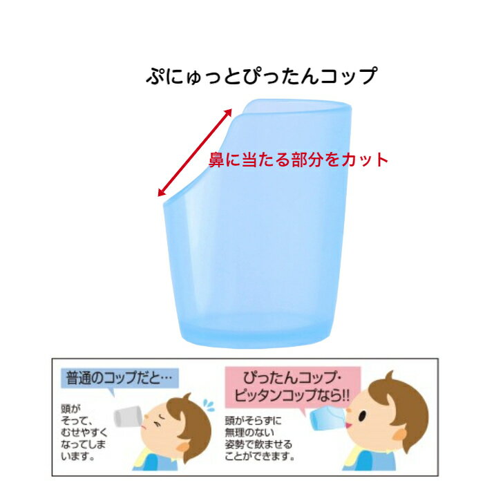 【ぷにゅっとぴったんコップ 70cc】 岡部洋食器製作所 日本製 軽量 介護 施設 病院 在宅 飲みやすい 子供 保育 コップ 柔らかい 割れない 耐熱