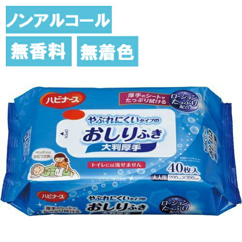 やぶれにくい 大判 厚手 ノンアルコール 無香料 防災 備蓄 施設 病院 介護 福祉 介護用品 看護 シニア 高齢者 大人 あかちゃん ベビー 在宅介護 オムツ おむつ お尻 おしり 拭き ふき ウェットティッシュ 清拭 体 からだ 【 やぶれにくいタイプのおしりふき 大判厚手 】