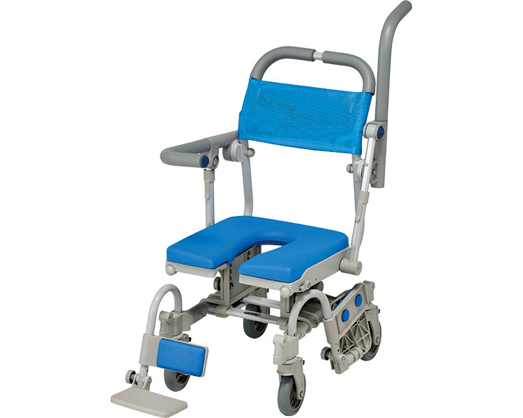シャワーキャリー 入浴 車椅子 シャワーラク4輪自在V SAL U型シート SWR152SAL ウチヱ｜介護用品 高齢..
