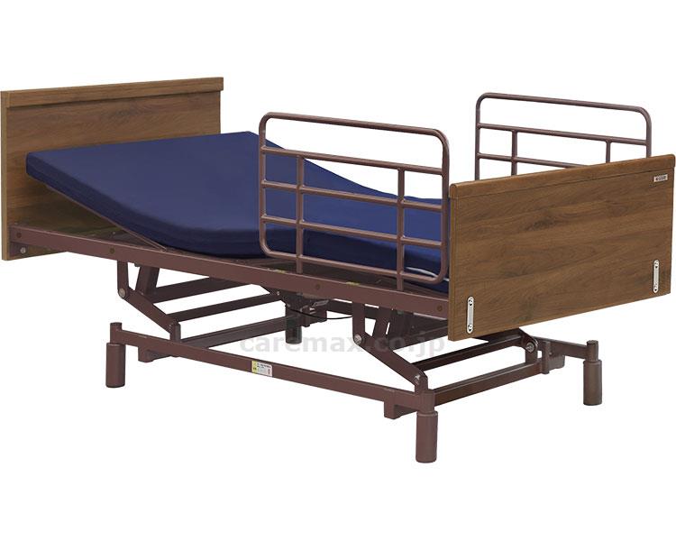 ●サイズ／全幅97.5×全長203.5×全高71〜101cm、床面高：28〜58cm、マットレス：幅91×長さ191×厚さ15cm●材質／ヘッドボード・フットボード：ウォールナット柄プリント紙化粧繊維板、ボトム・サイドレール：スチール・樹脂...