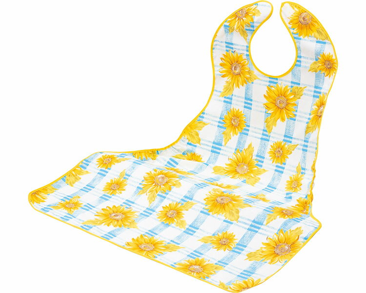 食事用エプロン 大人 ハビナース テーブルからすべらない食事エプロン （幅78×丈108cm 首下86cm） ピジョン メール便 │ 大人 エプロン 高齢者 介護用品 食べこぼし かわいい 花柄 女性 レディース 婦人 在宅介護 病院 老人ホーム デイサービス