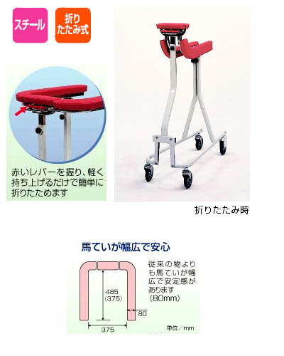 折りたたみ式歩行車 ブレーキ付き（左右連動ブレーキ）TY157RHB日進医療器 四輪歩行器（介護用品 歩行器 介護 高齢者 歩行器 シルバー）