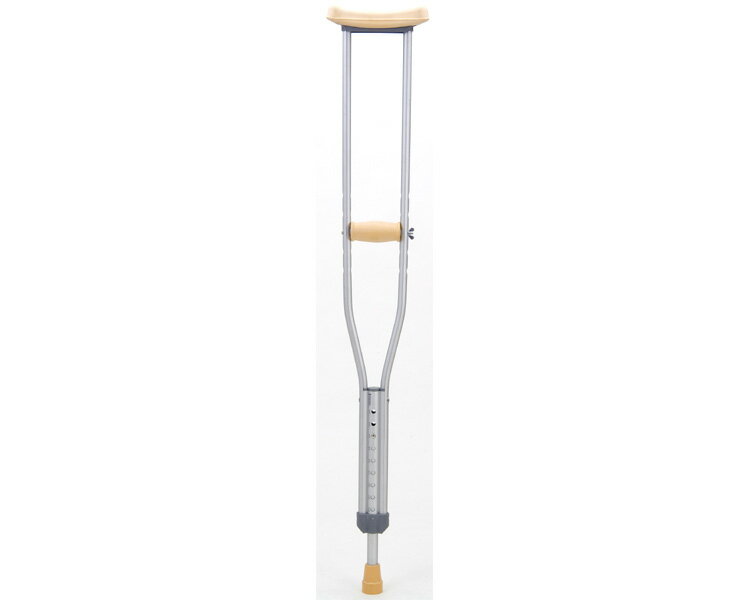 アルミ製松葉杖（2本セット）シルバー テツコーポレーション 松葉づえ 杖 ステッキ RCP