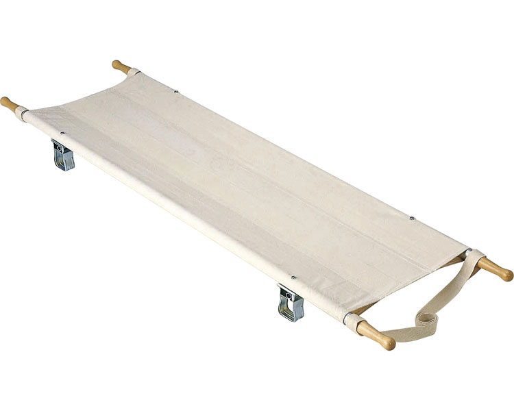 松永製作所 担架 スチール製担架（2ツ折足付） │ 担架 介護用品 医療 緊急 移動 災害対策 防災グッズ ..
