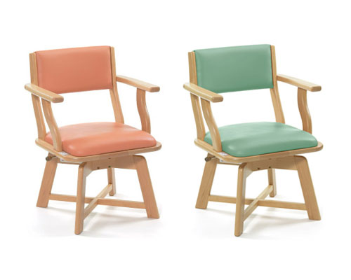 食卓いす ミールターン（回転式タイプ） 座面高42cmタイプ ML-21 （幅58×奥行51×高さ81cm） ピジョンタヒラ │ 介護 いす 福祉用椅子 座面回転 食卓椅子 イス ダイニングチェア 家具 食卓イス 福祉 介護施設 老人ホーム デイサービス 病院 食堂 福祉家具