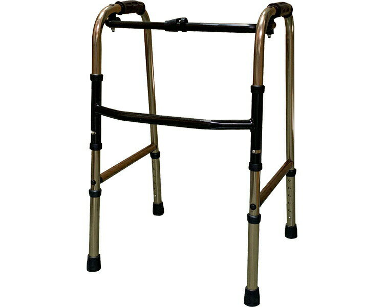 アクションジャパン 歩行器 折りたたみ式歩行器 C2021C コンパクトタイプ ブロンズ │ 歩行器 折りたた..