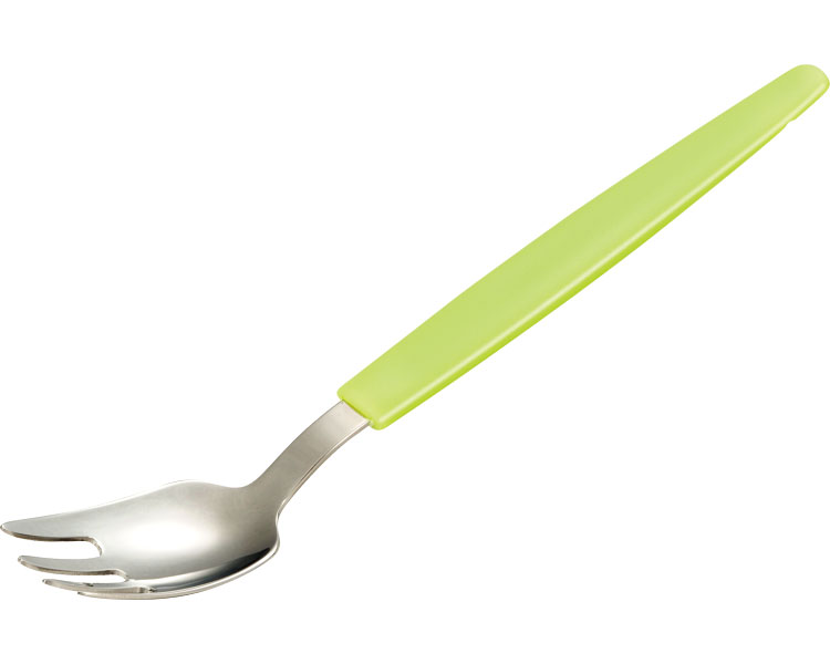 フォーク カトラリー 高齢者 介護 すくいやすいフォーク 11086 グリーン ピジョン メール便 │ 介護用品..