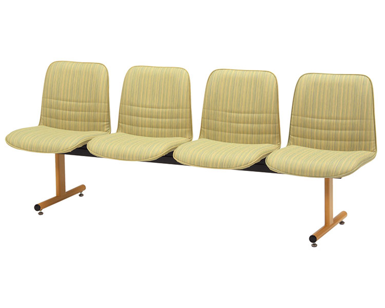 ロビー 椅子 4人掛け おしゃれ ロビーチェア 4人用背付 ML-95-4 幅197.5×奥行54.5×高さ76cm （要組立）..