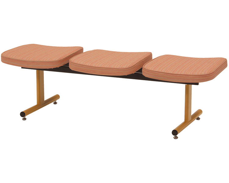 ロビー 椅子 3人掛け おしゃれ ロビーチェア 3人用背なし ML-90-3 幅147.5×奥行47.5×高さ44.5cm （要組..