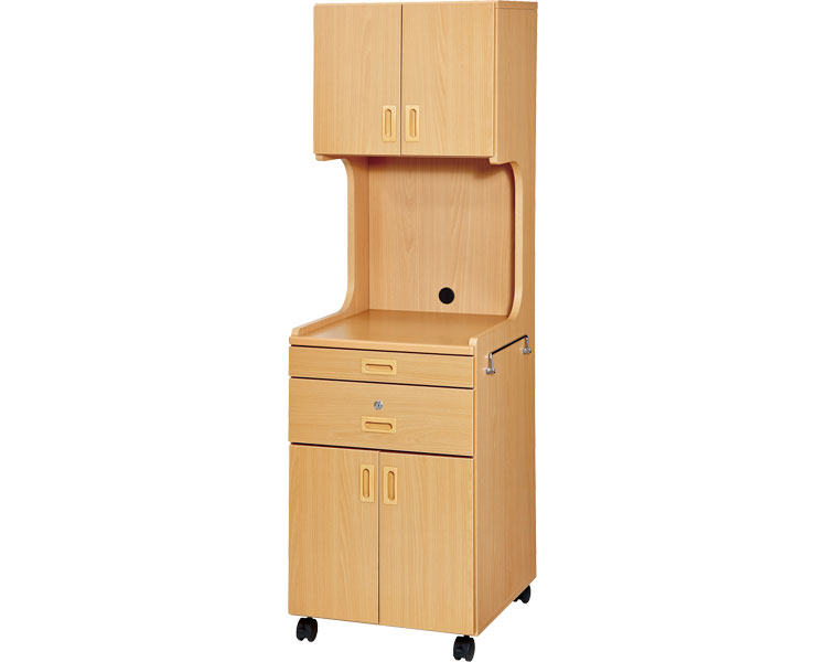 病院 施設 家具 床頭台 キャスター付き 床頭台 ハイタイプ（幅48.7×奥行47×高さ160cm） SWK-200D オフ..