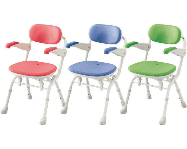 安寿アロン化成 楽らく開閉シャワーベンチ Sコンパクト(座面角型)536-094 536-095 536-096|シャワーチェア 介護用品 お風呂椅子 入浴用い...