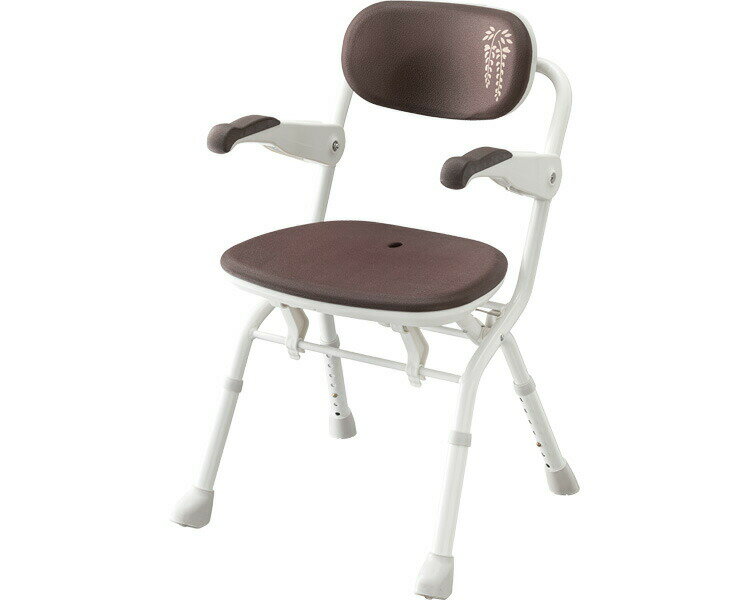 安寿アロン化成 楽らく開閉シャワーベンチ Sフィット(もちぷる) ブラウン 536-126|シャワーチェア 介護用品 風呂椅子 入浴用いす 風呂いす 入浴用品 ...