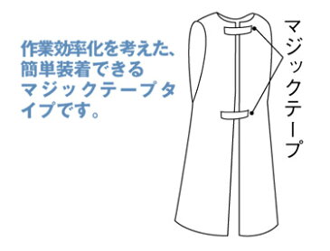 入浴介助エプロン（マジックテープタイプ）　M　6012 エンゼル 介護用エプロン 介護用品 エプロン 介護 RCP