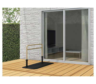 楽天介護・生活雑貨のライフプラザモルテン 手摺り 介護 ルーツ アウトドア ロングタイプ MNTPOLG ｜介護用品 移動 転倒防止 立ち上がり補助 屋外用手すり てすり ささえ お年寄り ベランダ デッキ 玄関 導線 歩行サポート 起き上がり 老人 在宅介護 病院 施設 老人ホーム 介護 福祉用具 手すり molten