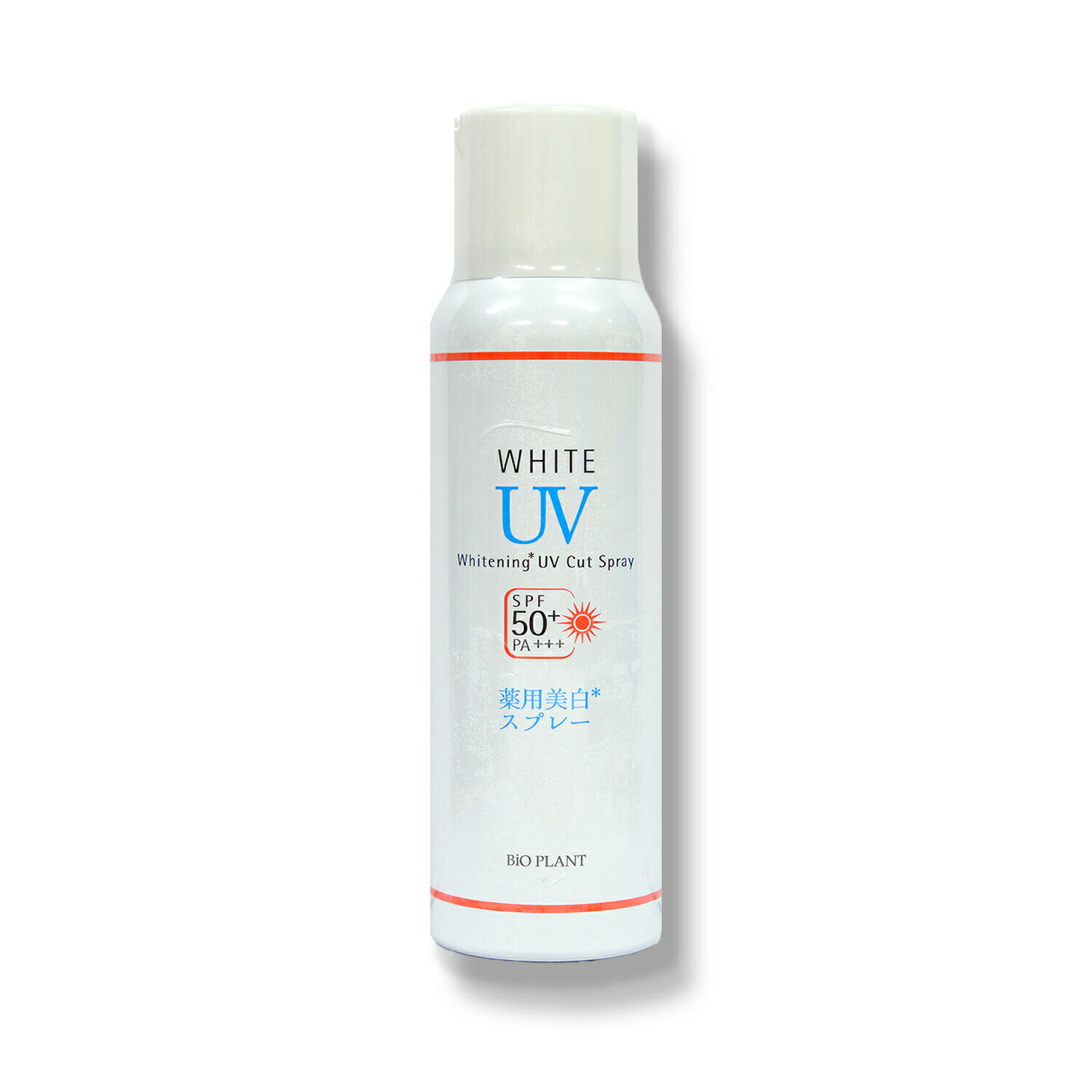 【即納】【国内正規品・ネコポスメール便発送】BIO PLANT UV CUT ビオプラント UV カットスプレー 80g 医薬部外品 SPF50+ PA+++ 薬用美白スプレー 日焼け止め プロテクト 携帯 無香料 無合成色素 無鉱物油 ノンパラベン