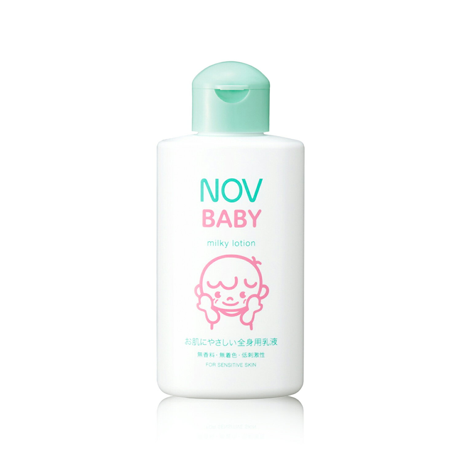 【クーポン利用で150円OFF】【即納】【ネコポスメール便発送】NOV ノブ ベビー ミルキィローション 120ml 全身用保湿乳液 0歳から使える 弱酸性・無香料・無着色・低刺激性 【4934651578020】