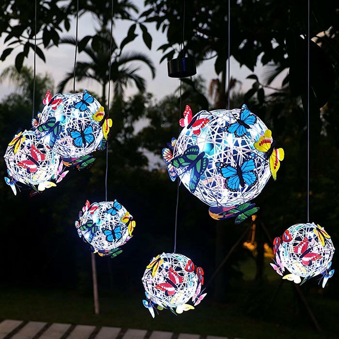 楽天市場】ソーラーライト 蝶の通販
