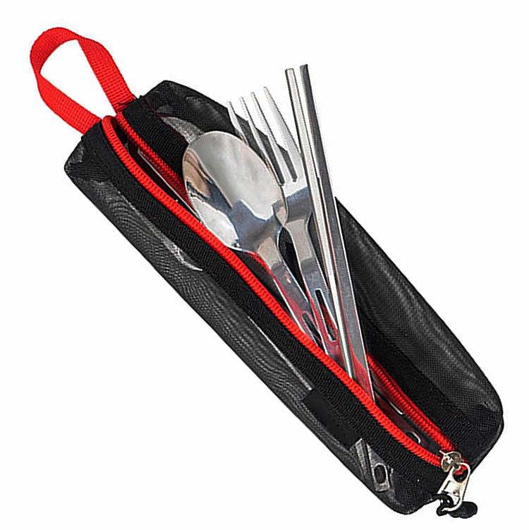 スプーン・フォーク・箸の3点セット 専用ポーチ付き 食器 ステンレス製 錆びにくい 耐久性 登山 BBQなどに LP-HAS03S 送料無料通販格安セール情報　楽天　通販