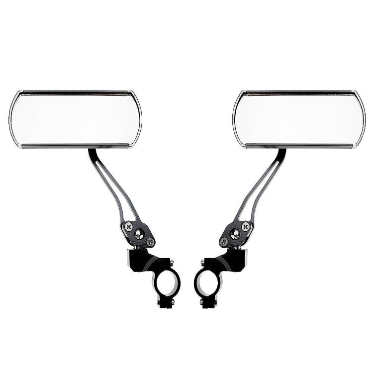 【ブラックフライデー期間中ポイント5倍!】自転車用バックミラー 左右セット 軽量アルミ合金製 サイクルミラー 走行中の後方確認に ミラー角度調整 回転自在 折畳...