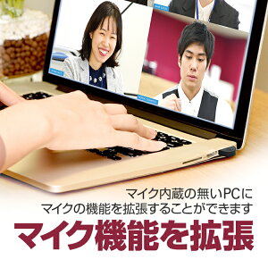 PC用USBマイク 軽量小型設計 汎用 USBに挿すだけ簡単 PC通話 ドングル Windows/MacOS対応 LP-USBMIC3017 送料無料