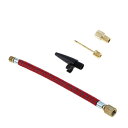 【4点セット】エアバルブアダプタ3種+チューブ 仏式米式変換 インフレータ 延長ホース ポンプニードル LP-TUBADP04S 送料無料