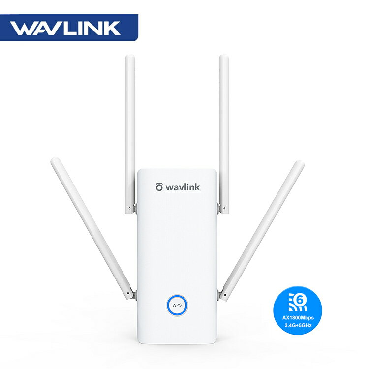 WAVLINK 無線LAN中継機 技適 Wi-Fi6対応 AX1800 デュアルバンド 5GHz 1201Mbps+2.4GHz 573Mbps WPS機能 リピーター+ルーター+AP 有線LAN WAN EasyMesh WIFI拡張 LP-WN583AX1 送料無料