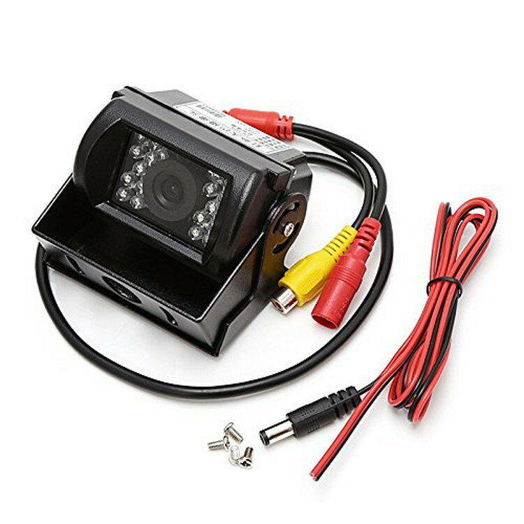 バックモニター用車載カメラ IP67防水仕様 ガイドライン表示機能 LED18灯 赤外線暗視機能 12V/24V対応 LP-BK700 送料無料