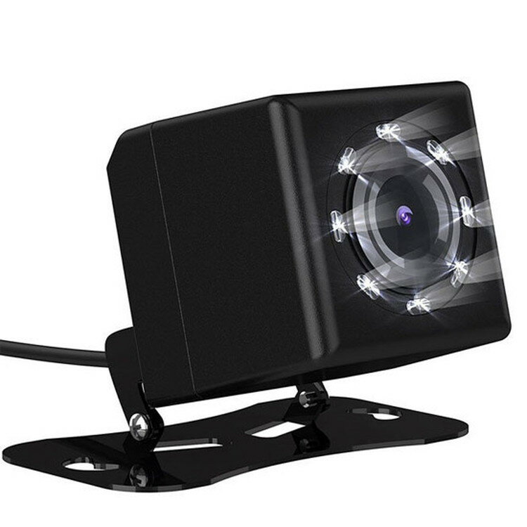 小型防水バックカメラ 8LED搭載 IP67 広角 12V専用 暗視抜群 高品質CMOSレンズ （ ブラック ） LP-BK810 送料無料