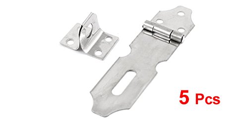 T 南京錠 掛け金 ステープル セット 金属製 ドア セキュリティ 南京錠 ハスプ ロック 5セット