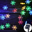 クリスマスプレゼント イルミネーション led ソーラーライト 自動点灯 光センサー 太陽光 充電 飾り 壁 装飾 屋外 雪型 おしゃれ イルミネーションライト...