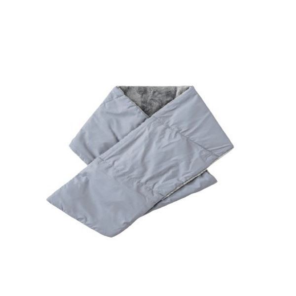 マフラー 約90×16cm グレー 吸湿発熱 撥水 抗菌 防臭 防ダニ コンパクト収納 超軽量 カポック綿 あった..