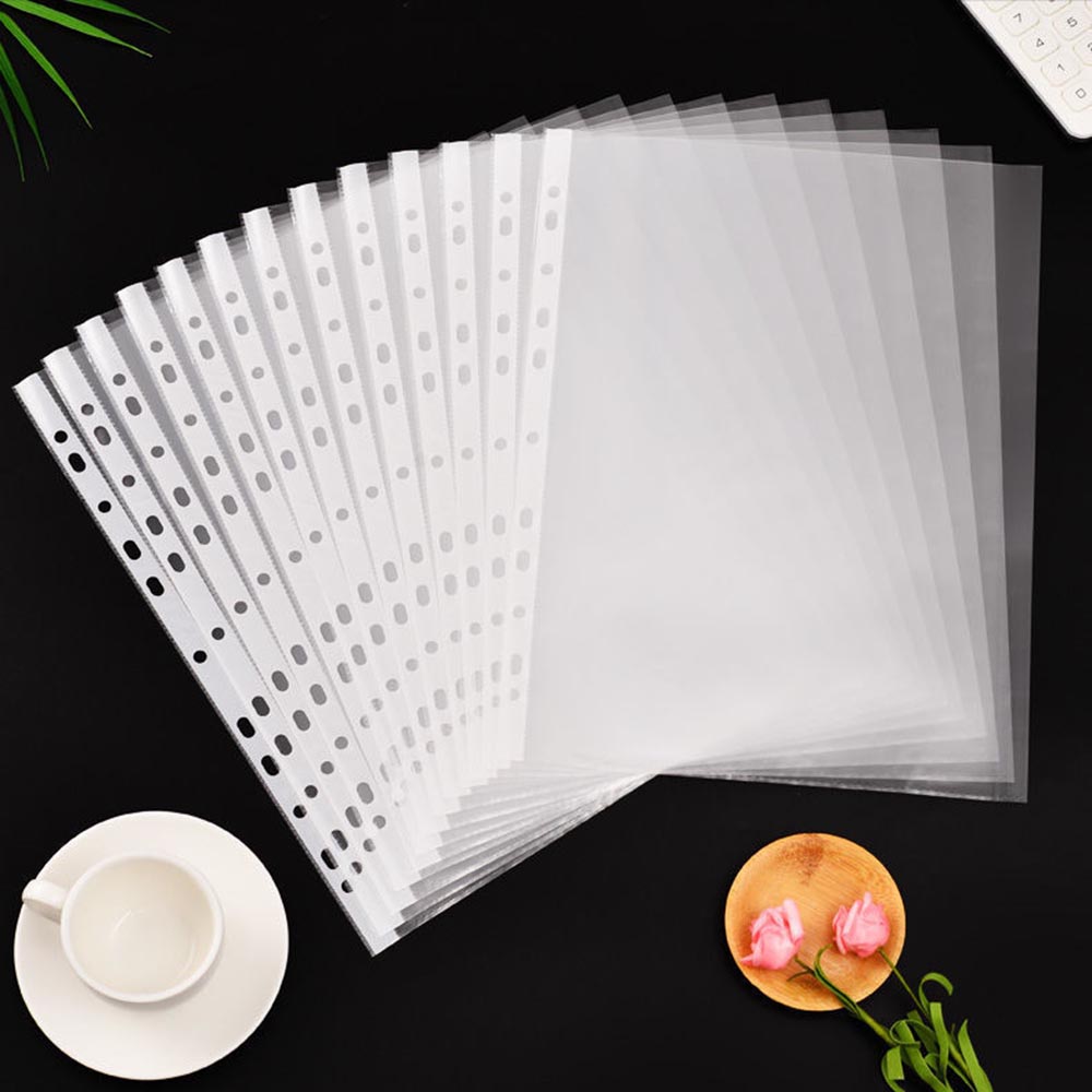 100枚 クリアファイル A4 ポケットリフィール A4 1ポケット クリアポケット 3穴 / 4穴 / 11穴共用 マル..