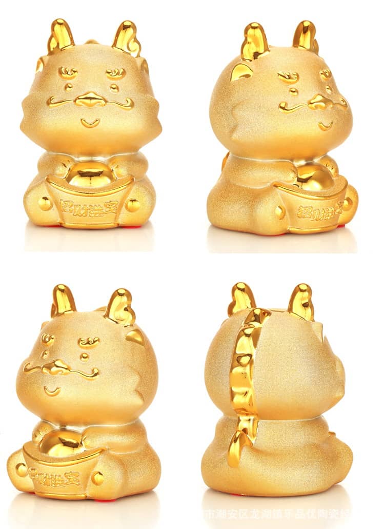 金龍貯金箱 セラミックス 龍 置物陶器 金運 開かない 可愛い コイン お札 開運 プレゼント ギフト 開業祝い 3