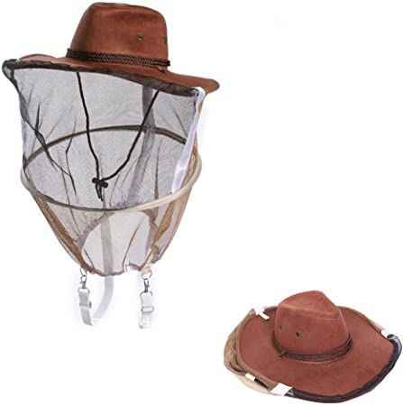防虫 日よけ付き 夏 蚊 ハチ 虫除け帽子 虫除け ネット付き帽子 ヘルメット取付式防蜂ネット 焼け止め 紫外線対策 折り畳み収納可能 養蜂家養蜂帽子 虫除けネット付き帽子 メッシュバグフェイスシールドる