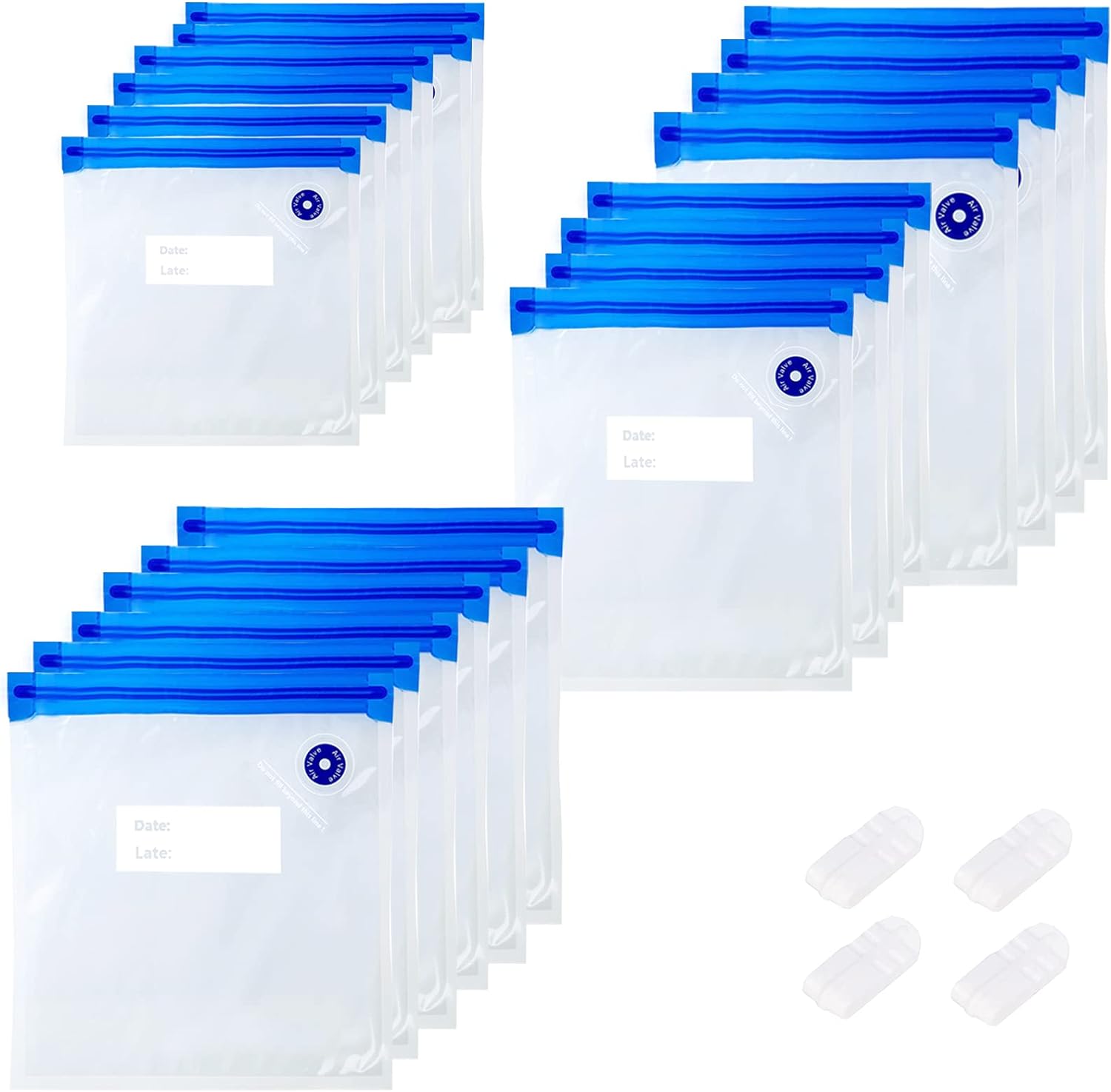 【 1！】【4サイズ 20枚入り】真空パック 袋 20枚 真空パック 袋 食品袋 真空袋 密封袋 真空保存袋 防..