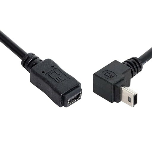 ケーブルMini-USB 5 Pinオス~Mini-USB 5 inメス90度下角延長ケーブル ケーブルMini-USB 5 Pinオス~Mini-USB 5 inメス90度下角延長ケーブル