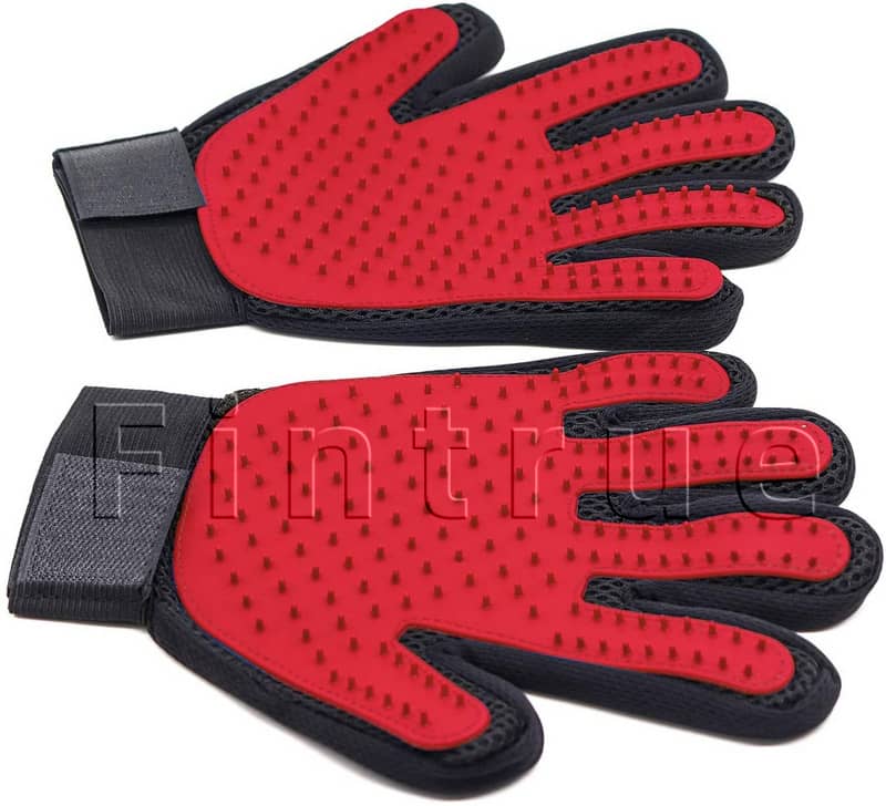 ペットブラシ 2個入り 犬猫用抜け毛クリーナー マッサージブラシ 5指 お手入れ ブラッシング 抜け毛取り クリーナー シリコン製 通気性