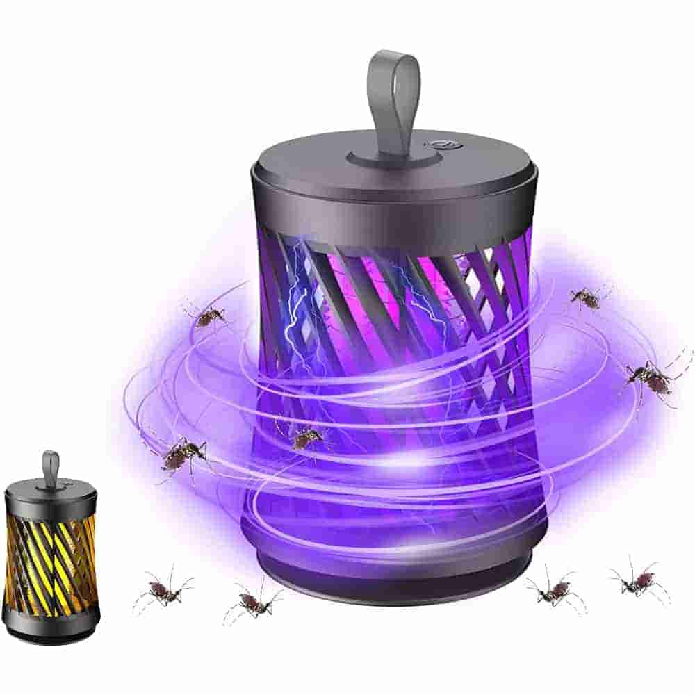 2022新型 一撃殺虫器 電撃蚊取り器 殺虫ライト 電撃殺虫器 UV光源吸引 薬剤不要 安全 省エネ 高効率殺虫 USB充電 LED照明 屋内外 吊り下げ 静音性 吸引式捕虫器 オフィス/飲食店などに適用 臭いや煙なし人体無害 無臭