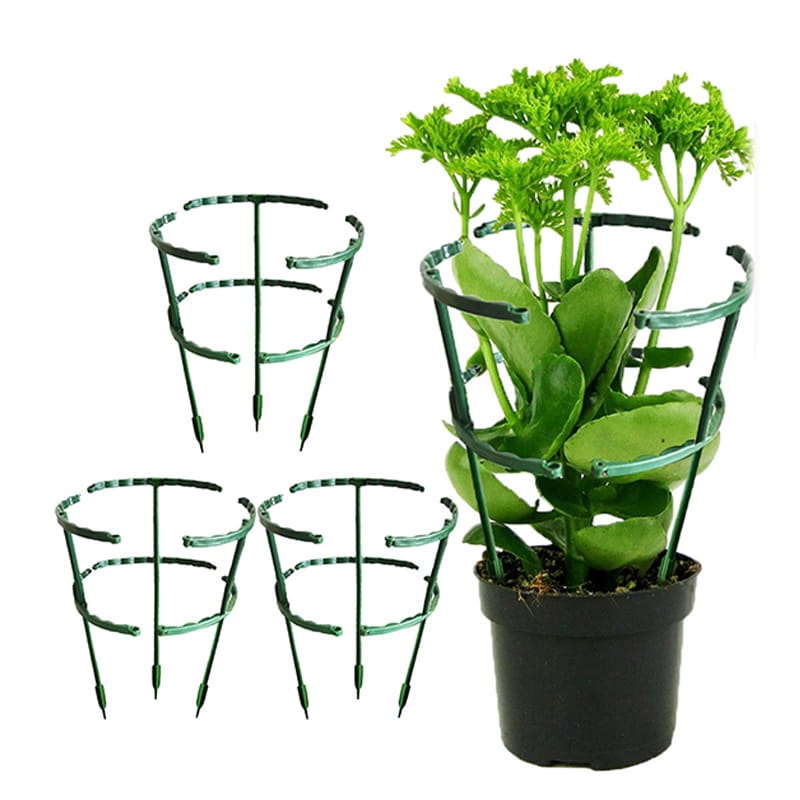 3Pcs 植物支柱 半円形 園芸支柱 2層植物サポート 花ささえ つる性植物 観葉支柱 ガーデニング用支柱 花..