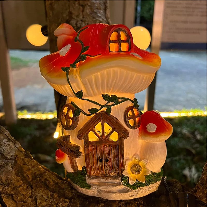 ソーラーライトLEDキノコ部屋屋外...