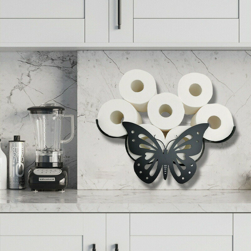 トイレットペーパーホルダー 金属製 面白い猫 壁 トイレットペーパー収納 ブラック おしゃれ トイレティッシュホルダー 動物 装飾 メタルペーパーホルダー バスルーム用かわいい 壁トイレットペーパーオーガナイザー 自立式トイレットペーパーホルダースタンド