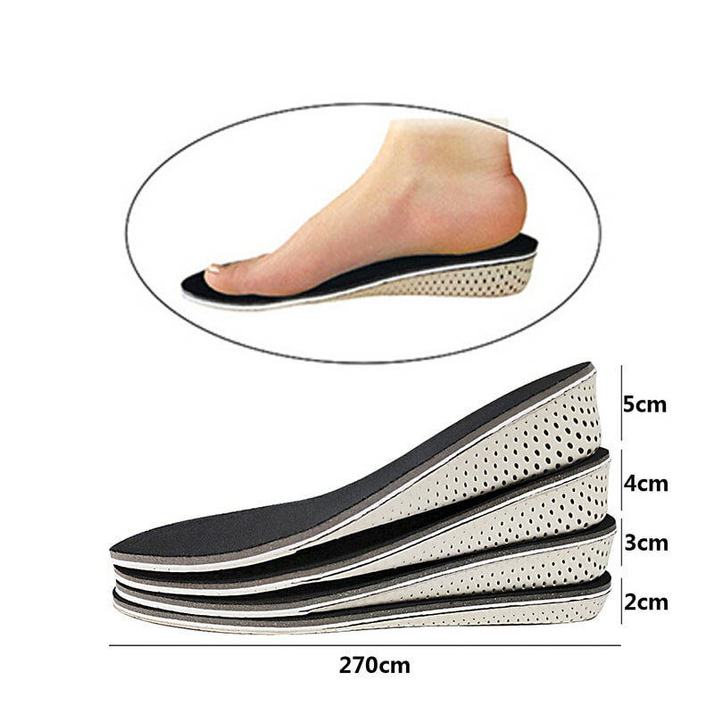 「1」シークレット インソール 中敷き 身長アップ インナーソール 身長盛る 防臭 通気 低反発 衝撃吸収 男性用 女性用 サイズ調整（22.5～27.0cm） 軽量33g 4つの高さを選べる【2cm/3cm/4cm/5cm】
