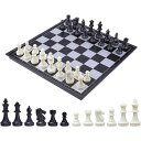 【マラソン限定 クーポン発行中】チェスセット 国際チェス マグネット式 折りたたみチェスボード 黒と白の駒 収納便利 (25×25cm) 折りたたみ式 マグネッ...